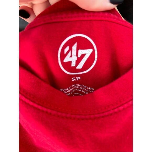 🐿️ ‘47 Cincinnati Reds Baseball Red Short Sleeve T-Shirt Small - Picture 5 of 6